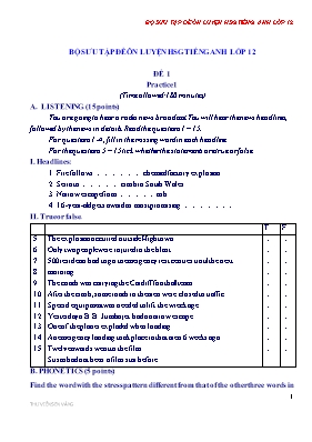 Bộ sưu tập đề ôn luyện học sinh giỏi môn Tiếng Anh Lớp 12